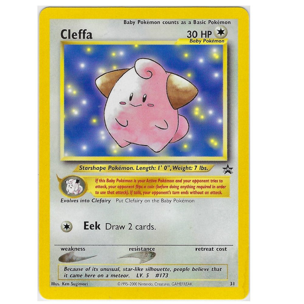 Near Mint CLEFFA Promo #31Black Star Promo Pokemon League 2000